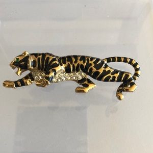 Vintage Craft Tiger Brooch